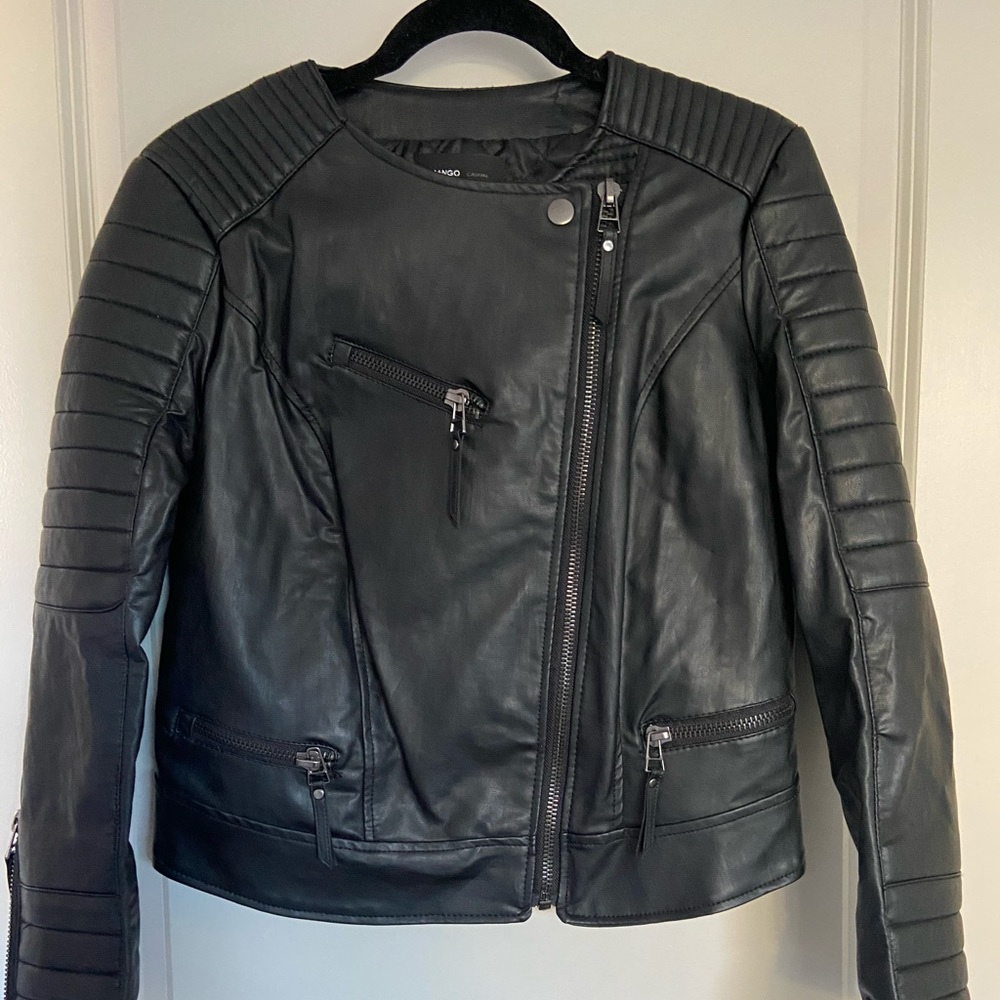 Mango faux leather jacket